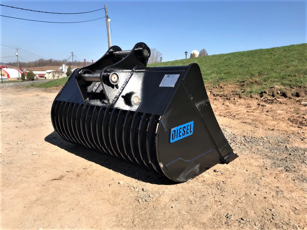 48" Screening Bucket BOCE for 80CL Excavator with 50mm pins - Image 6