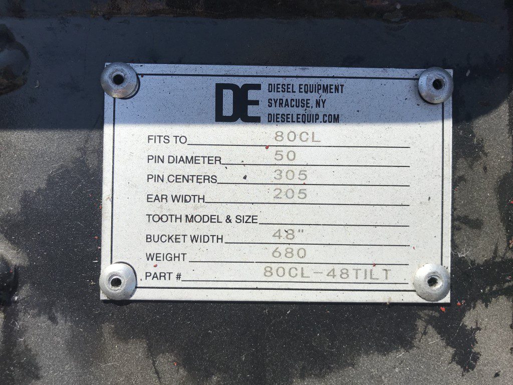 48'' Tilt Ditch Bucket BOCE for 80CL Excavator with 50mm pins - Image 10