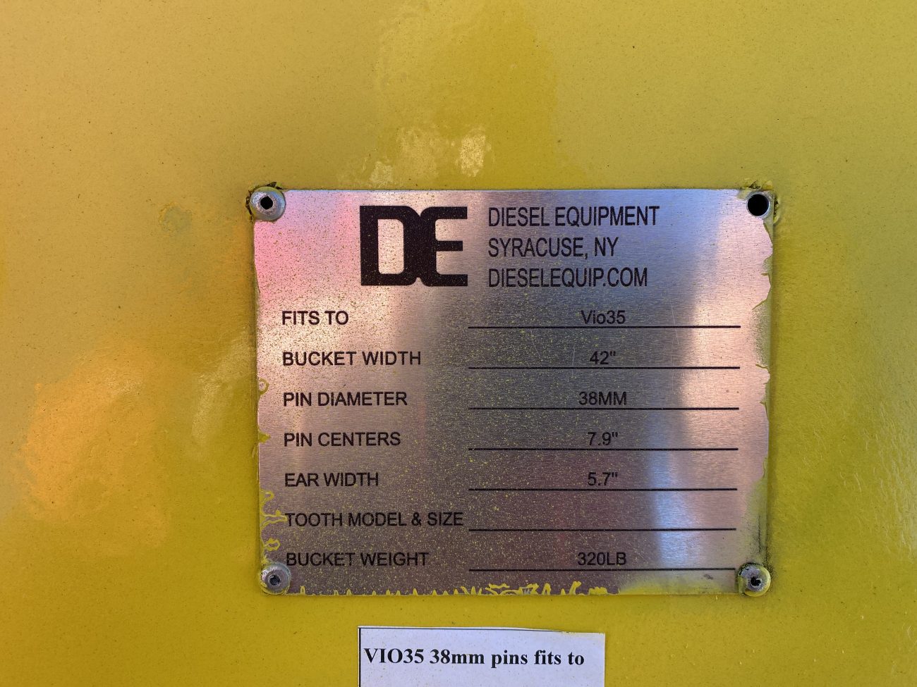 42" VIO35 Excavator Screening Bucket BOCE with 38mm pins - Image 7