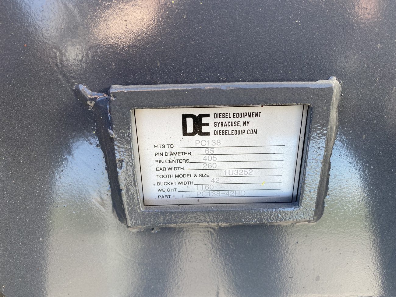 42'' HD Tooth Bucket for PC138 Excavator with 60mm pins - Image 7