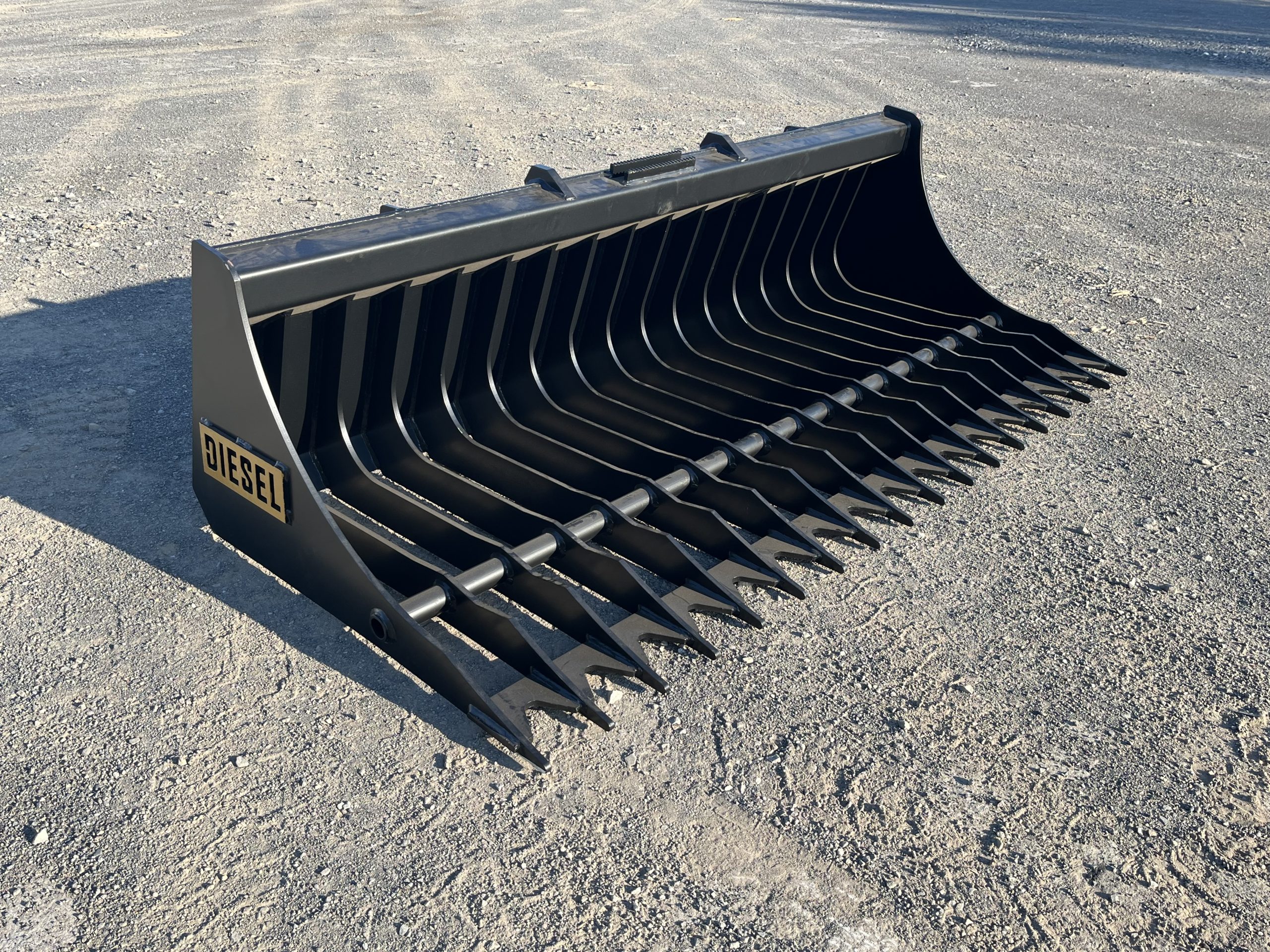 74" Heavy Duty Low Profile Skid Steer Screening Bucket