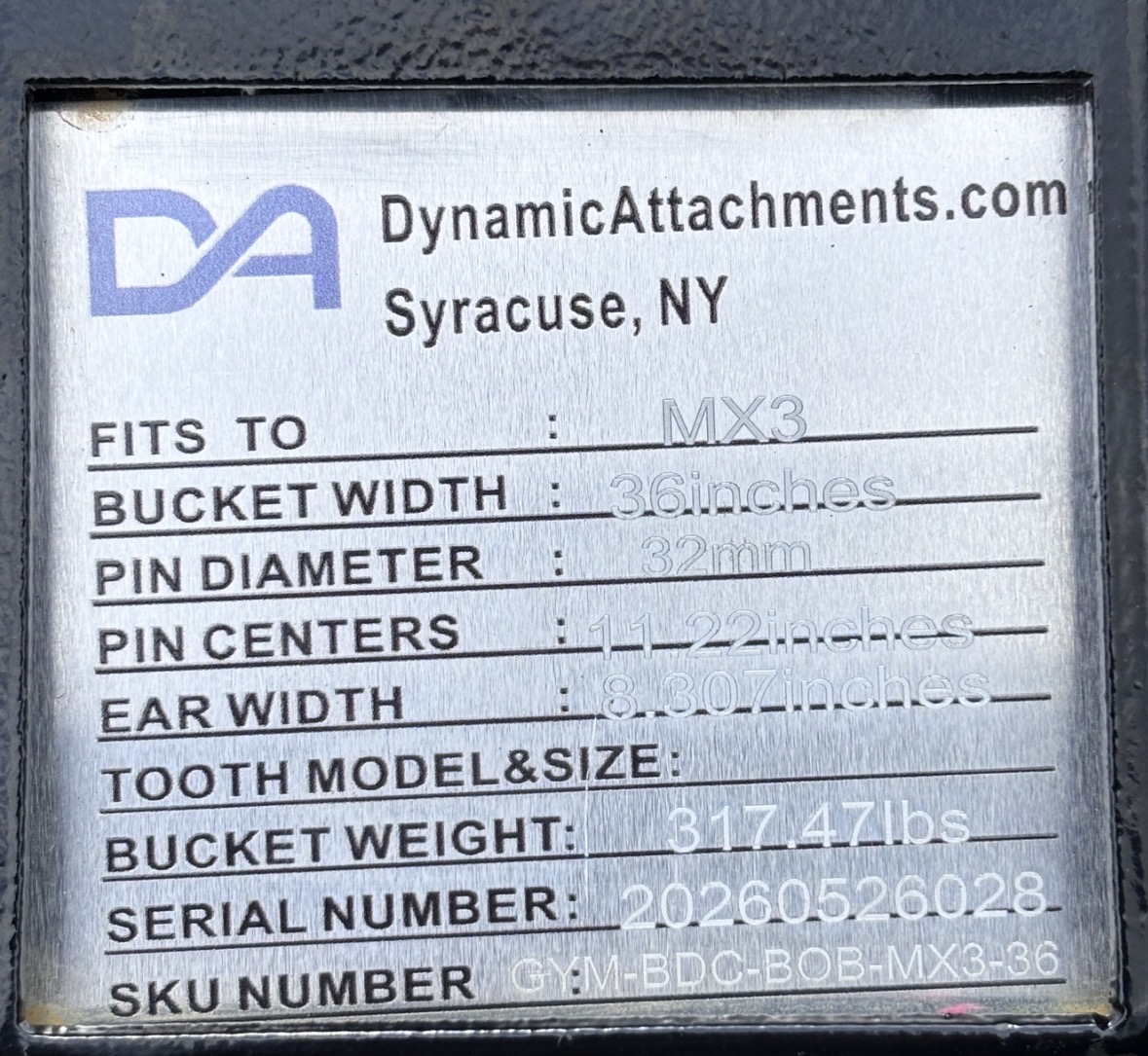 36" Ditch Bucket BOCE for Bobcat E35/MX3 - Image 2