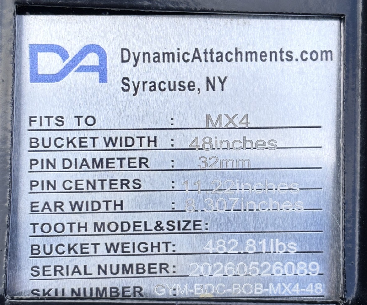 48" Ditch Bucket for Bobcat E45/E50 MX4 - Image 3